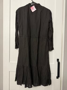 Mod’s Mahal black midi shift dress new with stags size medium black cottage-core